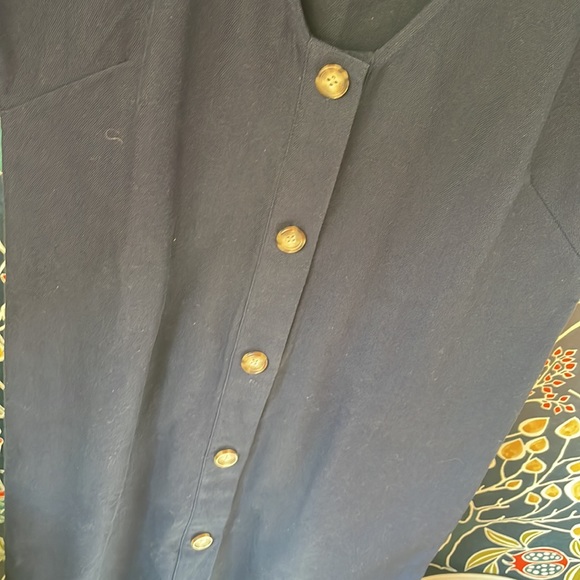 NWT Marie Oliver Navy Cotton Dress with Buttons - Picture 13 of 13